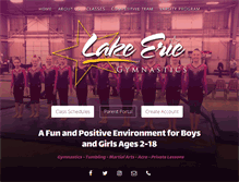 Tablet Screenshot of lakeeriegymnastics.com